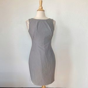 Solid Grey Sleeveless Sheath Dress